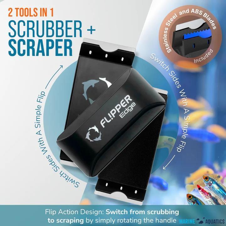 Flipper EDGE - magnetické čistitění skel se 2 čepelemi (2v1/do 12mm)