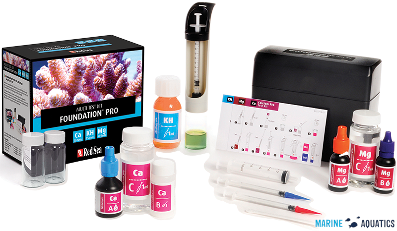 Red Sea Reef Foundation Pro Test Kit - sada testů na Ca, kH a Mg + přenosný box