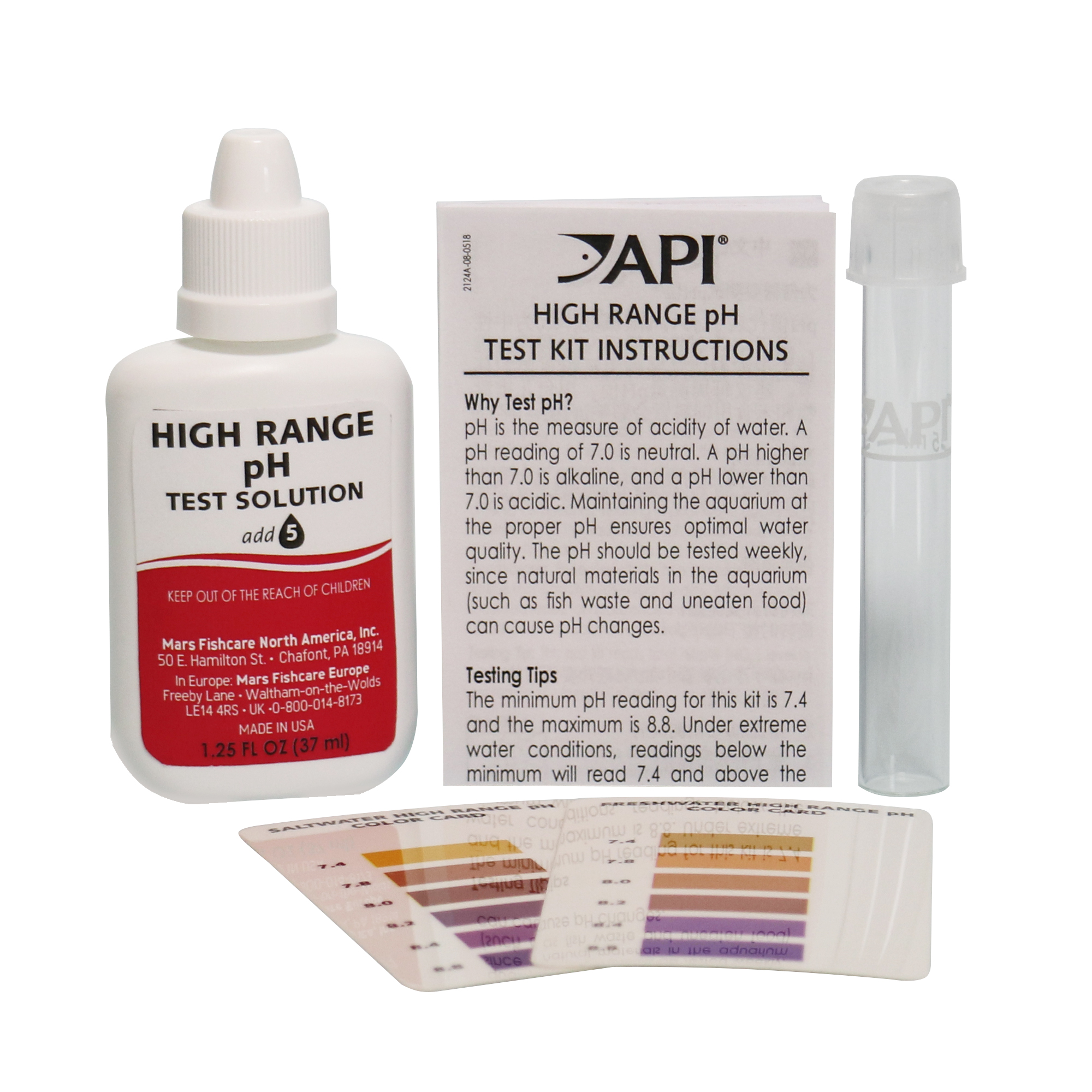 Kit de test et de réglage du pH - Eau douce - API